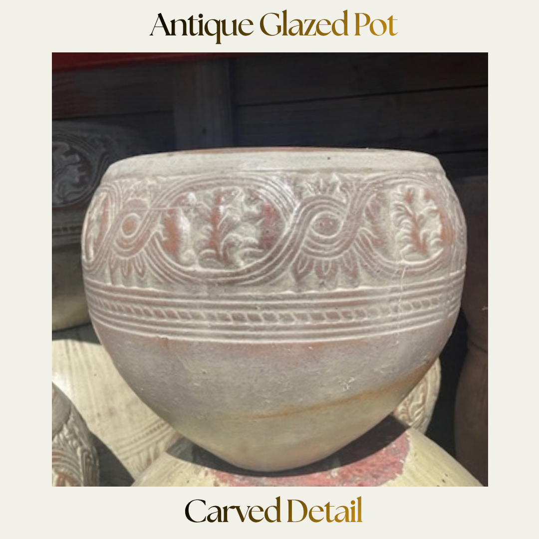 Antique Pot with Glazed Detail
