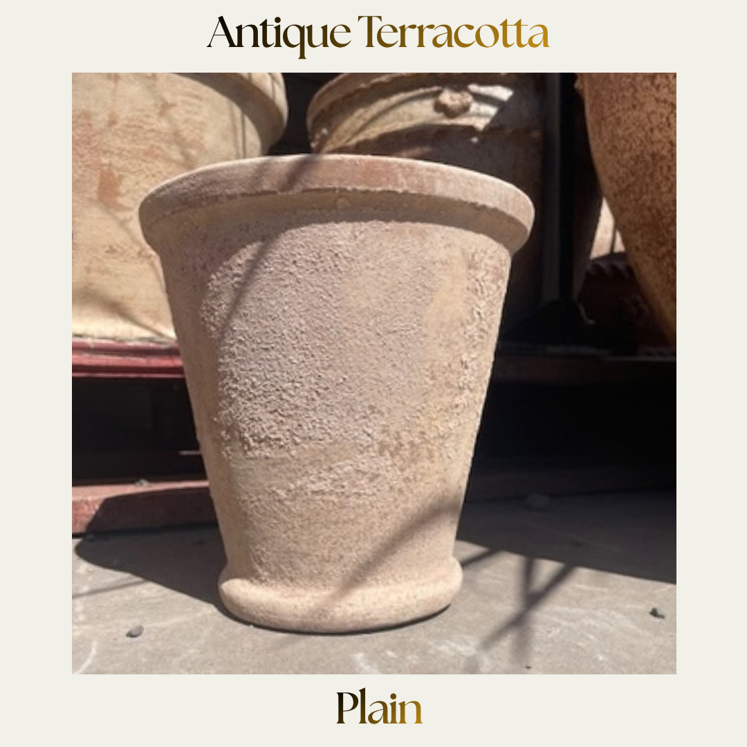 Modern Antique Terracotta Pot — Tapered