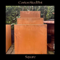 Corten Steel Pot — Square