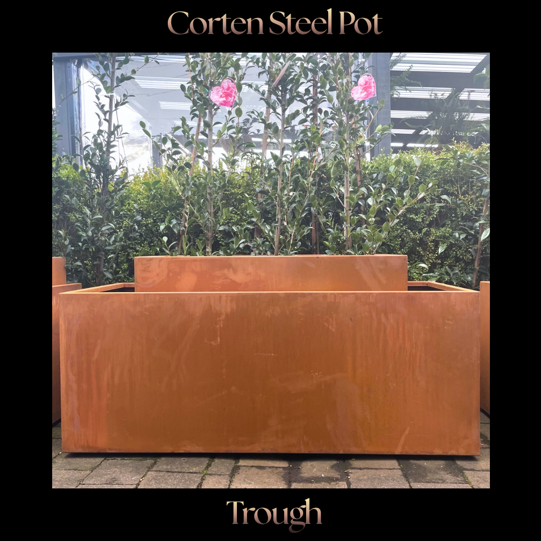 Corten Steel Pot — Trough