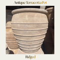 Ridged Antique Egg-shaped Terracotta Pot